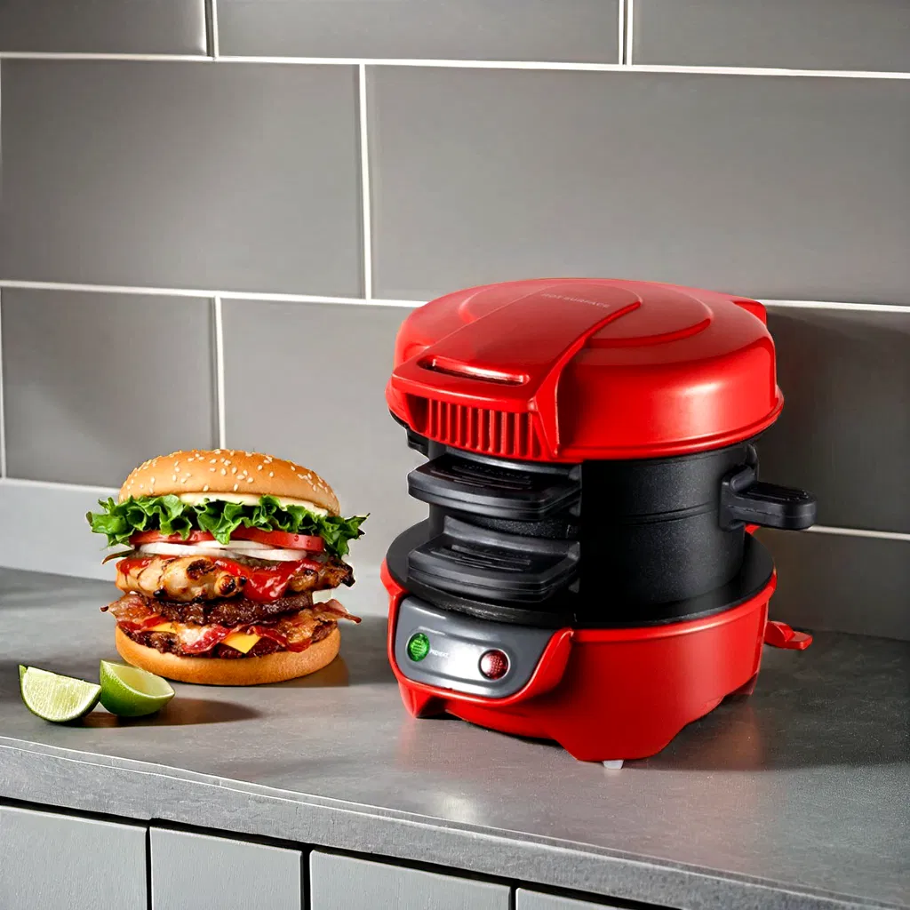 Versatile Mini Burger Maker Machine Omelette Steak Maker Sandwich Maker Machine for Delicious Snack Creations