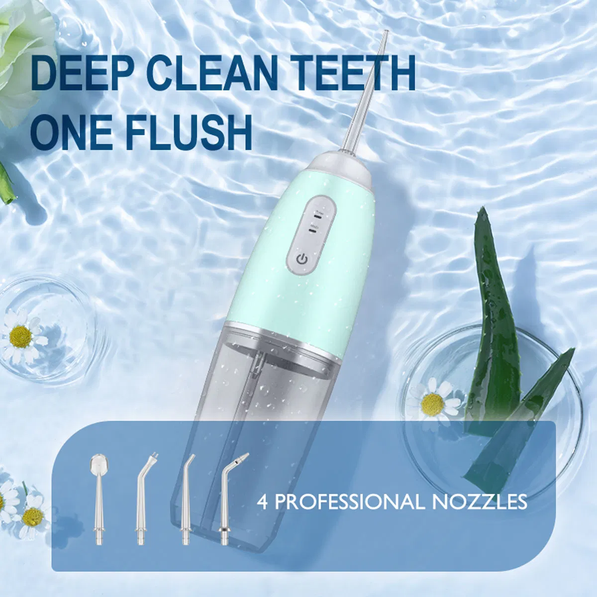 Free Sample OEM Factory Detachable Reservoir USB Charging Cordless Portable Electric Dental Floss Oral Irrigator Water Flosser