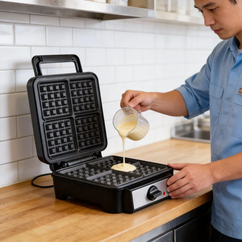 750W 4-Slice Waffle Maker: Enjoy Fluffy Belgian Delights Anytime Ub-828