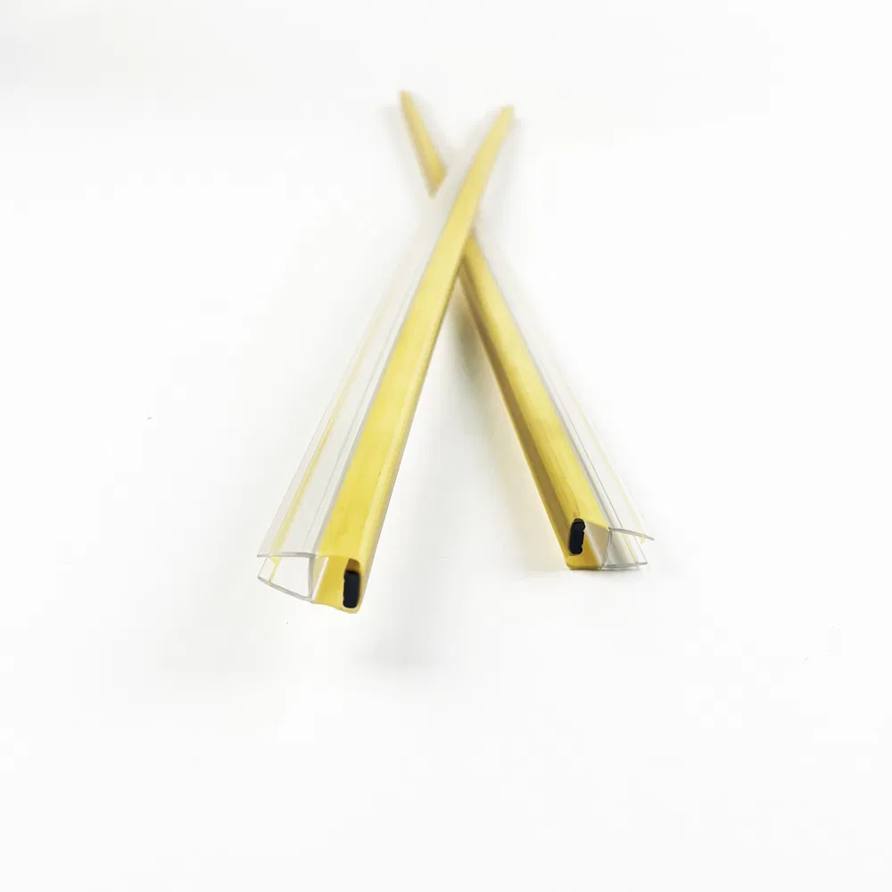 180 Degree Magnetic Seal Strip PVC Shower Room Glass Door Sealing Strips