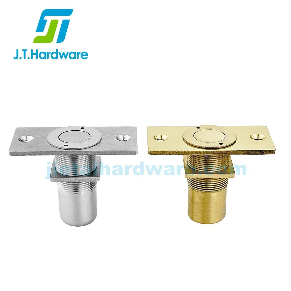 Door Accessories Dust Proof Strike Non-Locking Brass Dust Proof Socket with Plate for Flush Bolt