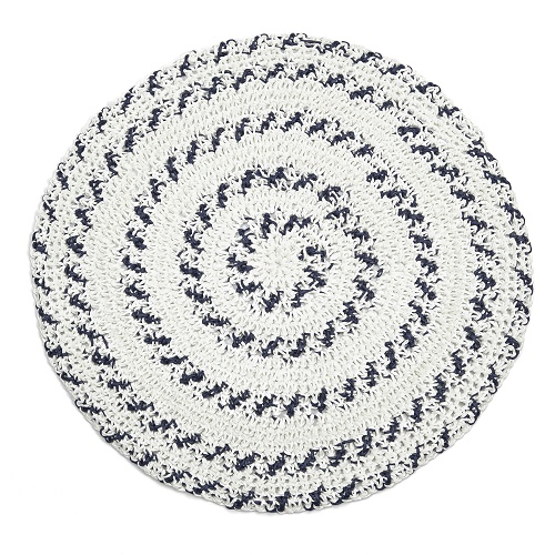 Floral Design 38cm Plastic Woven Placemat