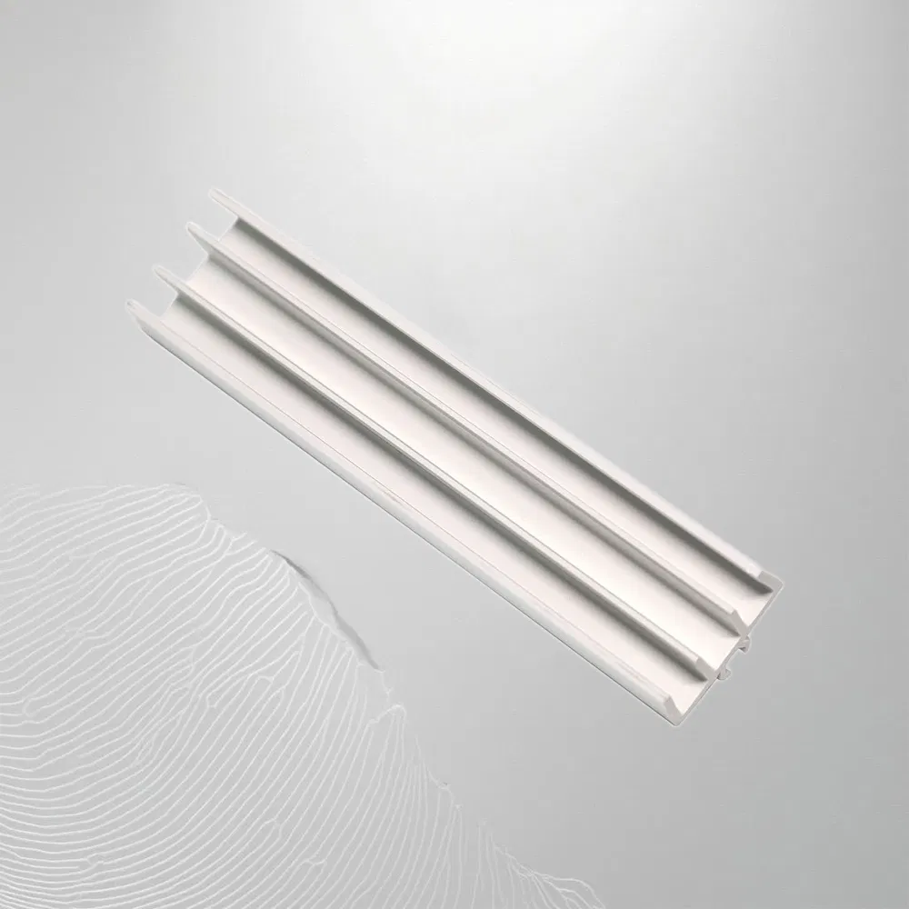 Plastic Guide Channel for Sliding, White Rigid PVC Track with 3 Channels, Low Friction