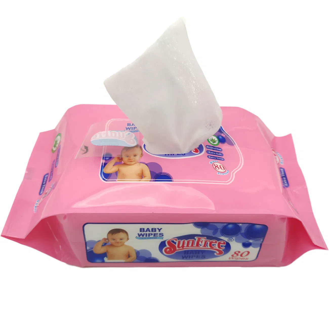 Disposable Cleaning Wet Tissue Non-Woven Alcohol Free Skincare Baby Wipes