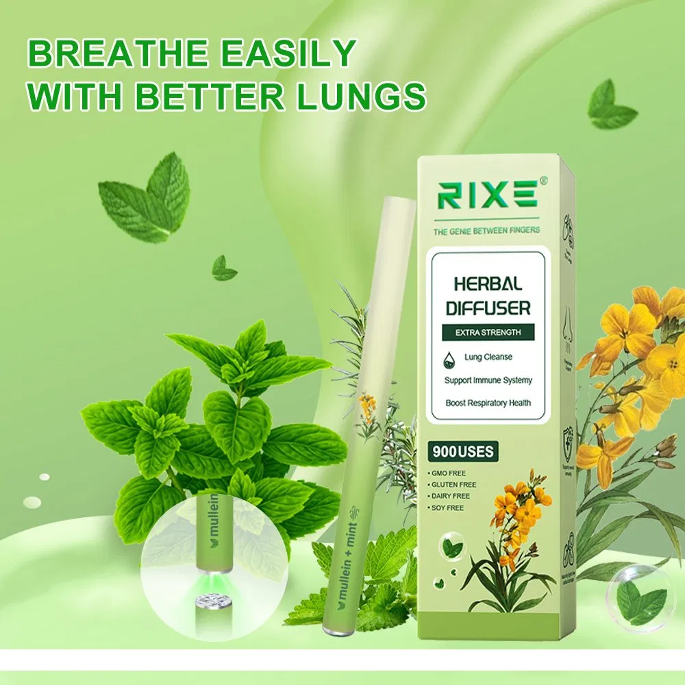 Puff Air Freshening Herbal Diffuser with Extracts of Mullein Thyme and Mint for Cleansing Lungs Detox Improving Breathing