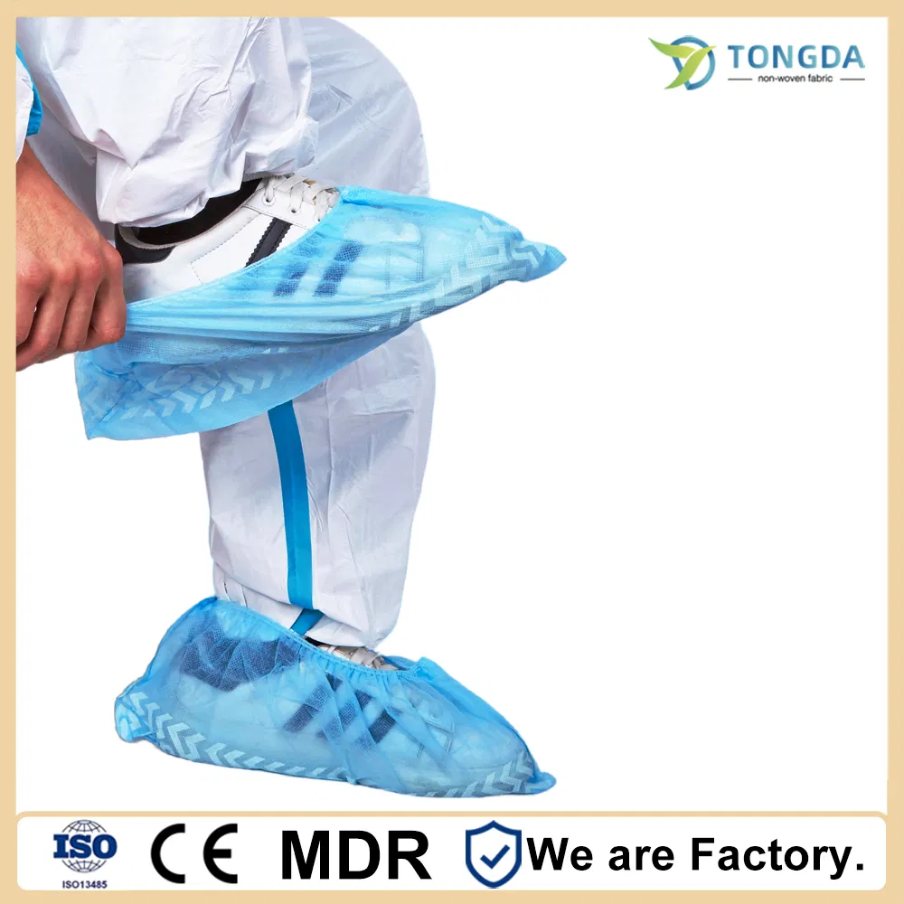 Disposable Nonwoven Machine Made Cleaning Workshop Anti-slip Dustproof Shoe Cover