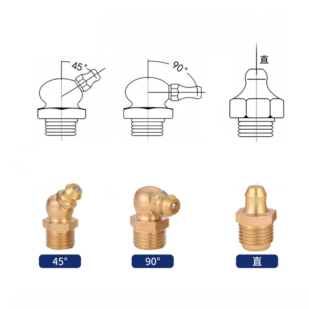 Маслёнка латунная метрическая/дюймовая с ниппелем Зерк