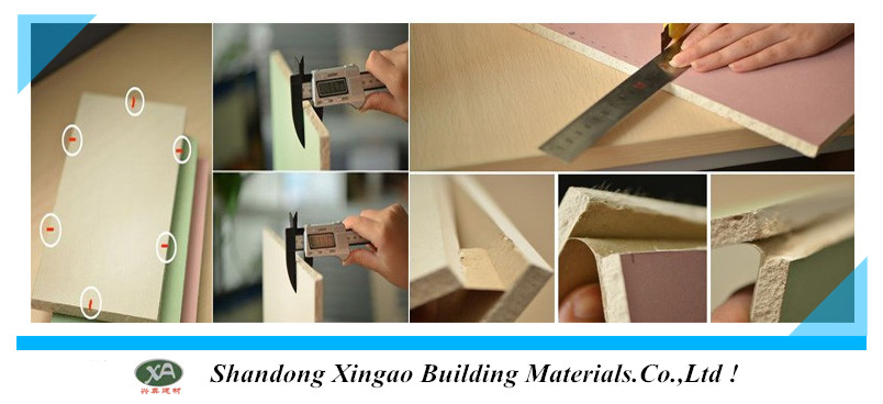 Sale Indoor Partition 12mm Paper Faced Standard Size Gypsum Drywall Board