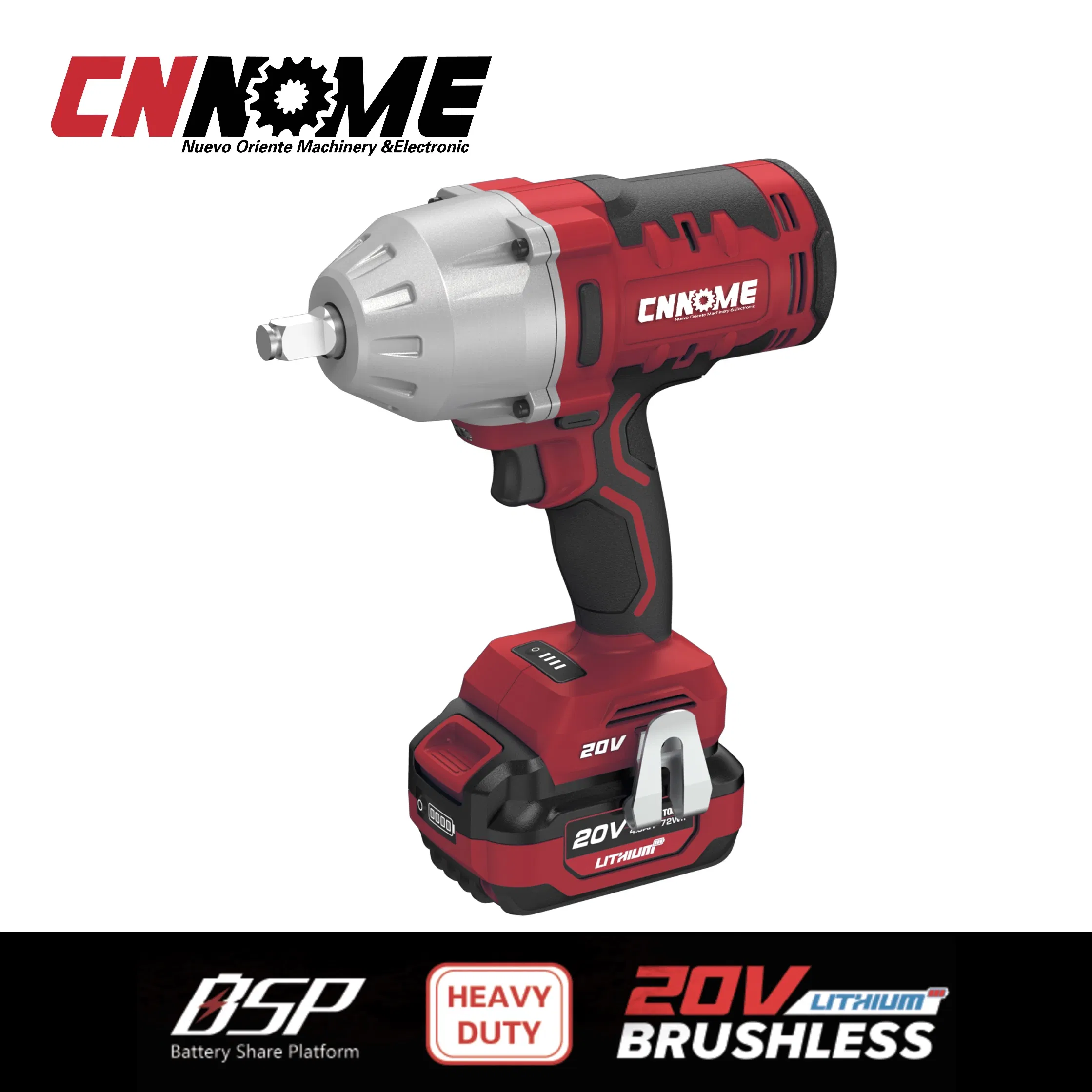 Heavy Duty Cordless 20V Brushless Torque 1000nm Impact Wrench