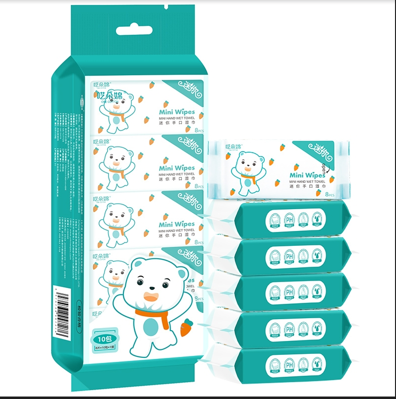 Non Woven Individually Wrapped Custom Antibacterial Disposable Wet Tissue Wipes