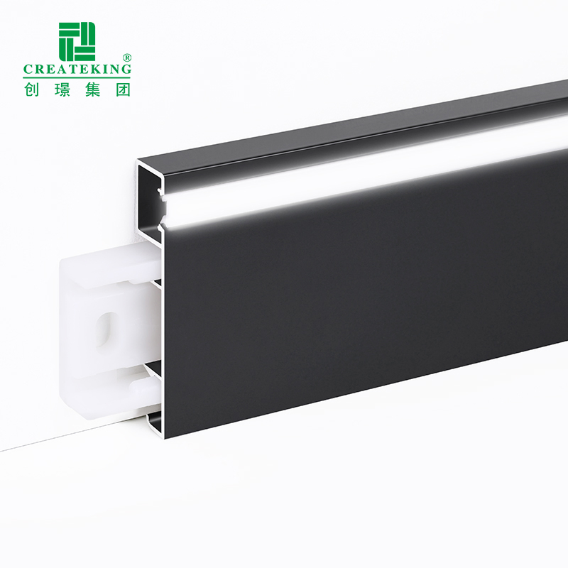China Factory Wholesale 50*9.8mm Side Light Aluminum Alloy LED Lighting Skirting