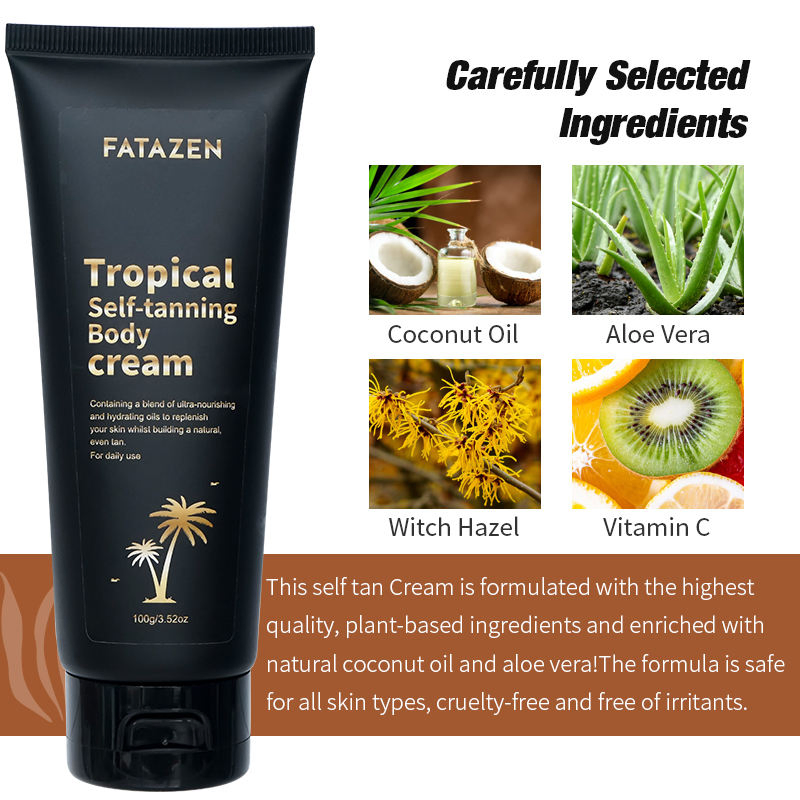 Private Label Natural 3 Hours Instant Dark Tanning Lotion Suntan Oil Skincare OEM Self Tanner Dark Brown Sunless Tanning Cream