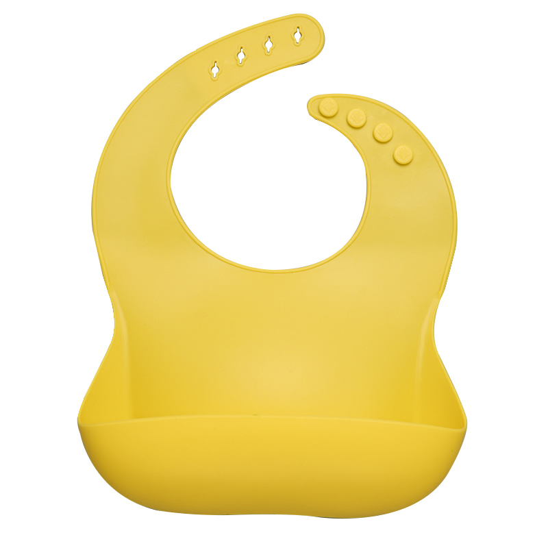 Comfortable Waterproof Reusable Colorful Custom Logo Soft Silicone Baby Bib