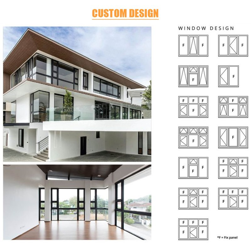 Modern Aluminum Folding Patio Doors with Double Glazed Glass Panels