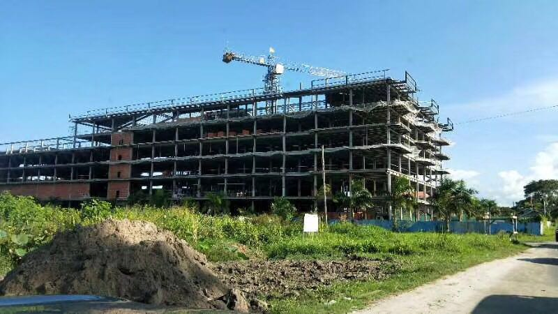 Prefabricated Engineered Prefab Steel Structure High Rise Building / Multi-Storey Construction Hotel Supermarket