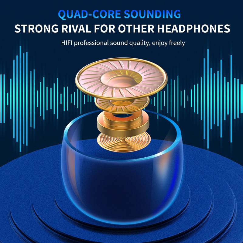 Беспроводные наушники F9-5 Mini LED Bluetooth 5.3