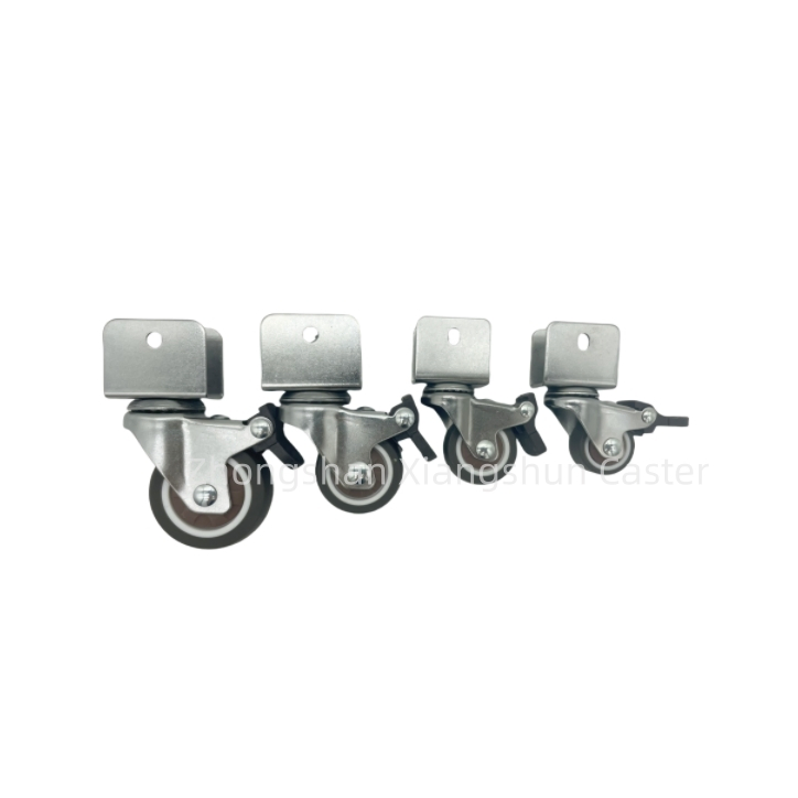 Premium U Shape Caster Wheels in TPR Rubber Furniture Shelf Bed