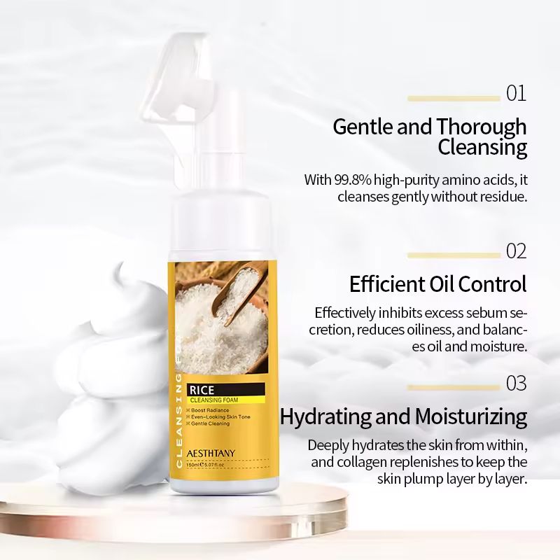 OEM ODM Cocunt Facial Cleanser Vitamin C & Herbal Infused Deep Cleansing Moisturizing Foam for Pore Cleaning