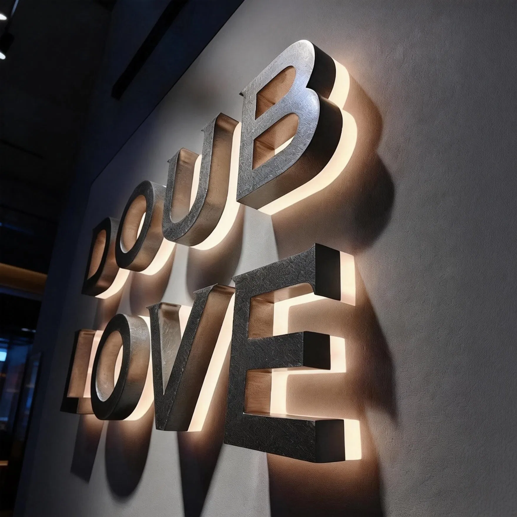 Illuminated Logo Display Sign for Brand Promotion and Advertising