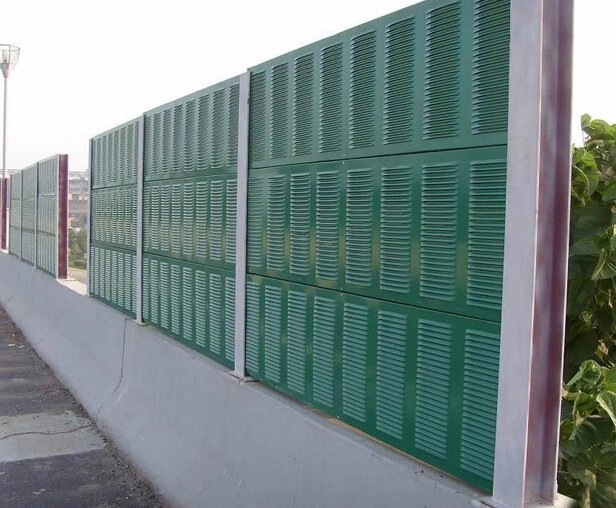 Railway Noise Barrier Panel Steel Sound Absorption Wall Fence