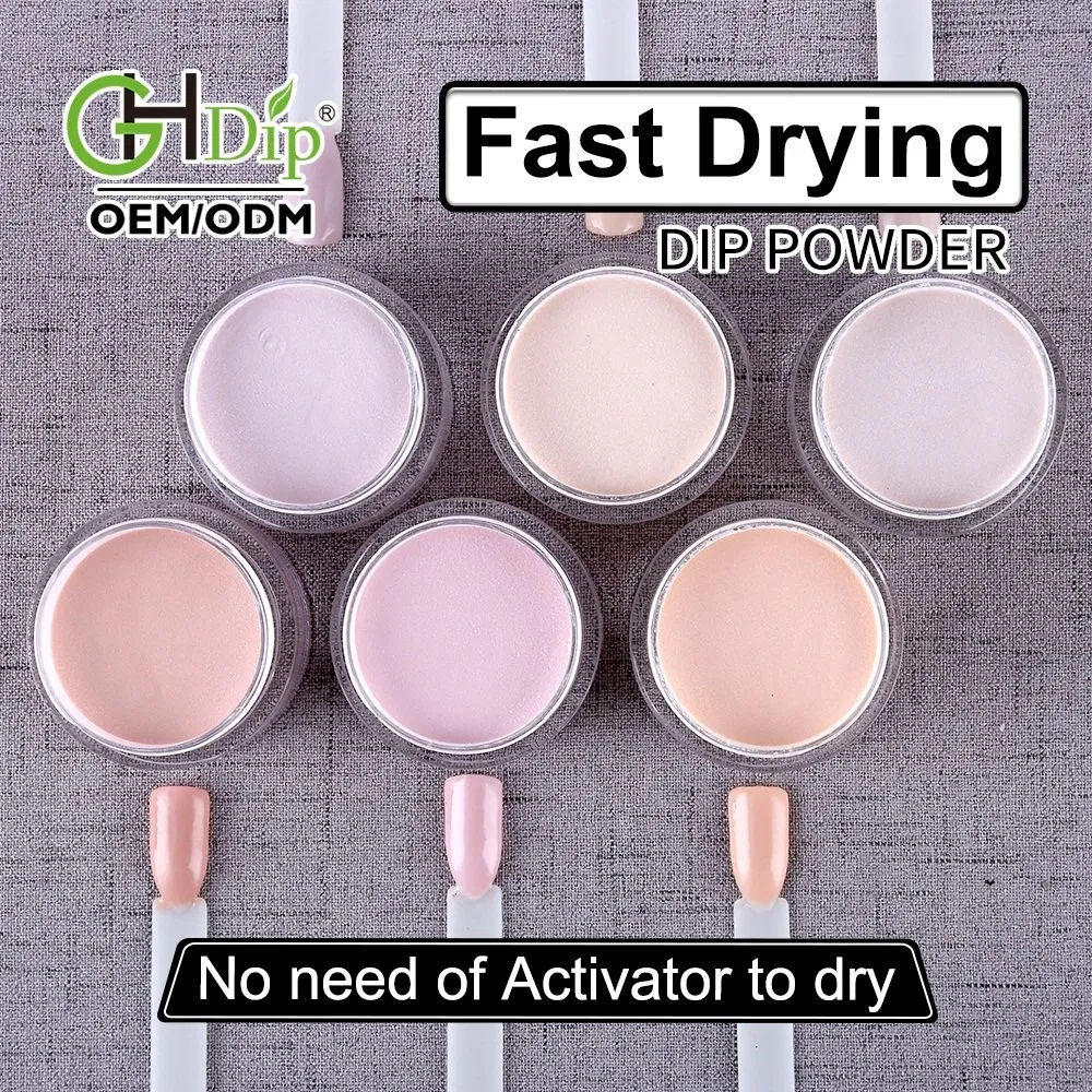 Fast Drying Dipping Powder Nude Color Nails Art