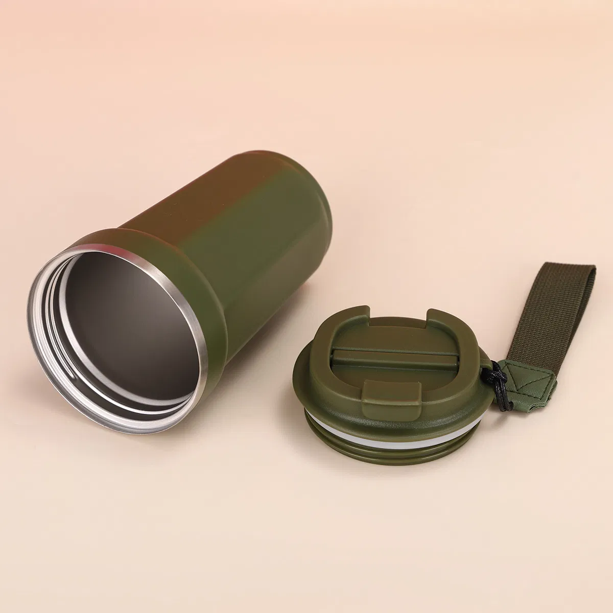 Custom Logo 380ml 510ml 304 Stainless Steel Coffee Thermo Double Vacuum Insulated Cup Reusable Thermal Travel Coffee Mug Water Bottle with Lid