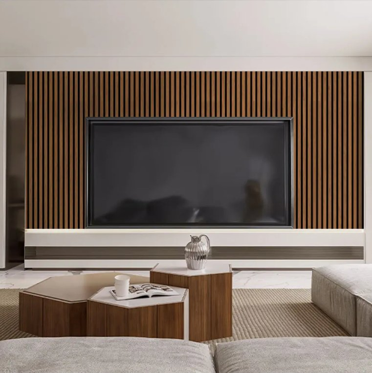 Sound Insulation and Sound Absorption Material Medium Density Fiberboard Polyester Board Acoustic Wood Slat Wall Board