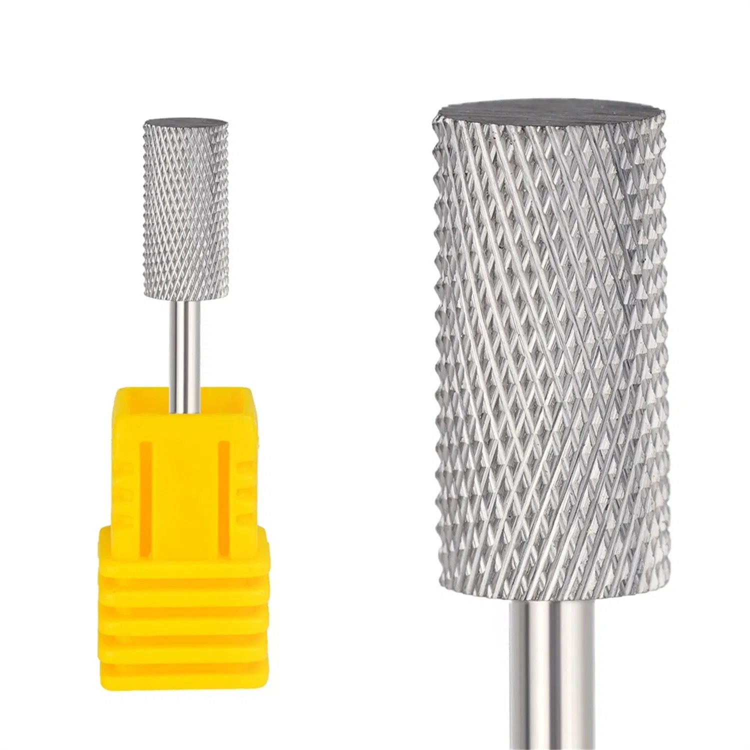 6.5mm Large Barrel Bit Nail Drill Bits Set Remove Hard Gel Nail Drill Machine Use Tungsten Carbide 5 in 1 Nail Drill Bits