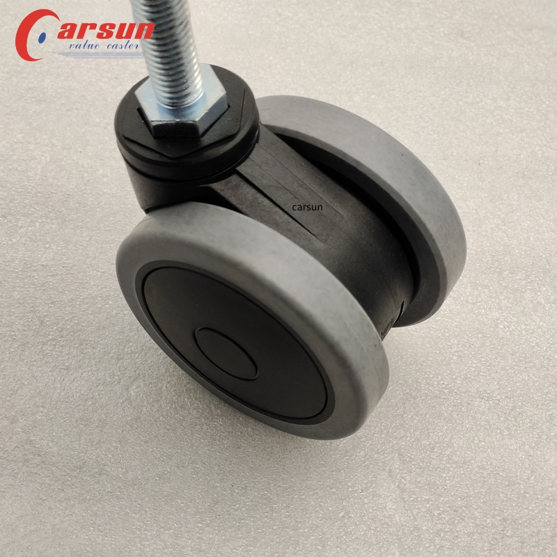 Thread Stem Castors 3 Inch Double Wheel Conductive Medical Casters Special Casters for Hospital Equipment and Instruments