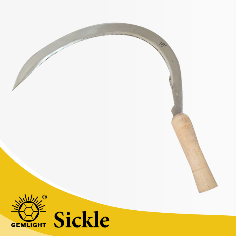 High Quality Harvest Pole Grass Knives Cutter Sickle with Wooden Handle