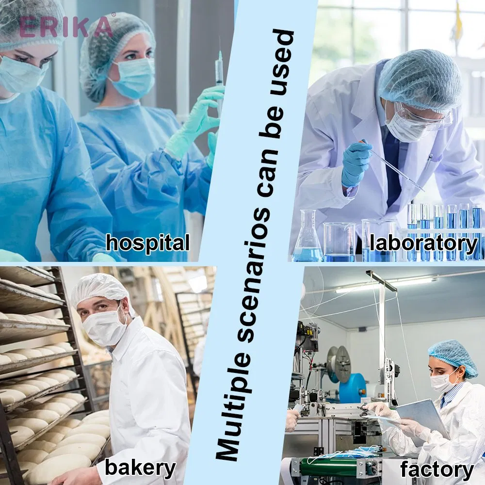 Disposable Hair Net Food Factory / SPA / Personal Care Head Cover Elastic Non Woven Disposable Clip Cap Mob Cap