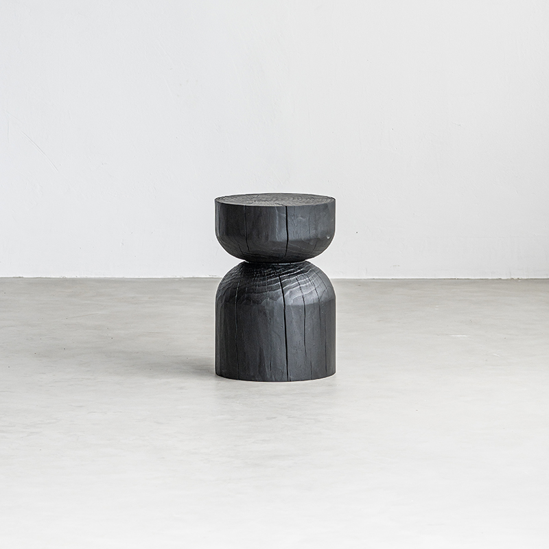 Журнальный столик и прикроватная тумба деревянные черные