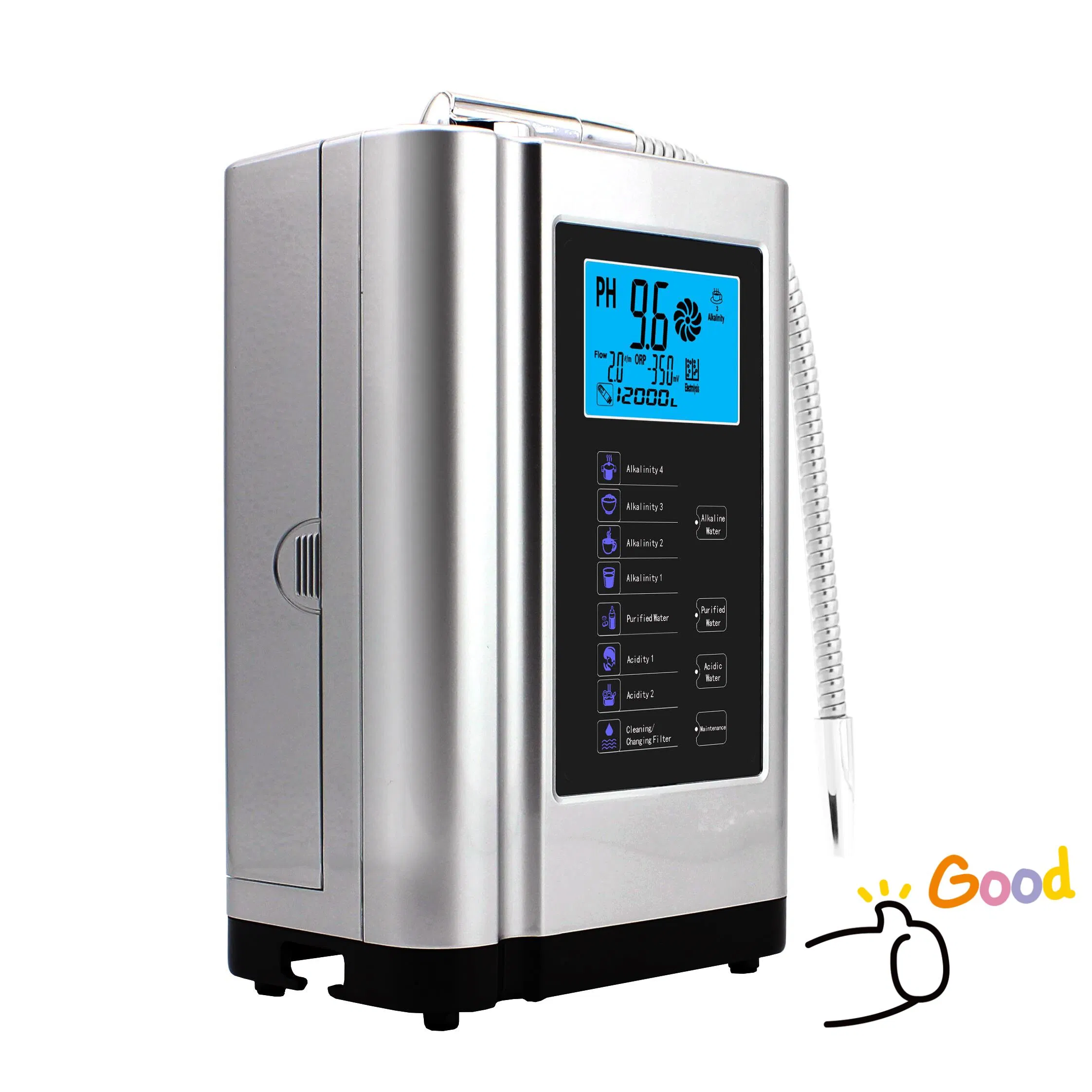 Home Water Purifier Water Filter System Alkaline Water pH Range 3.5 to 10.5 Intelligent Water Machine