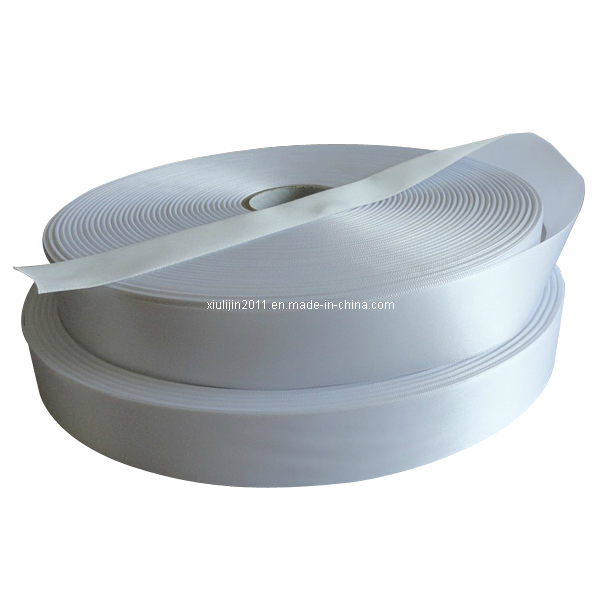 Double Side Woven Edge Polyester Satin Label Ribbon