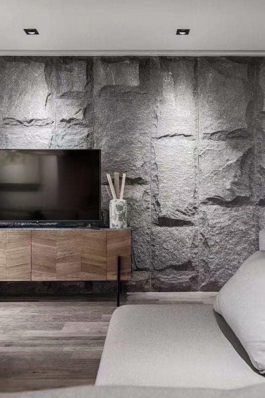 Soft Thin Light Artificial Faux Stone Wall Panels PU Stone 3D Decoration PU Stone