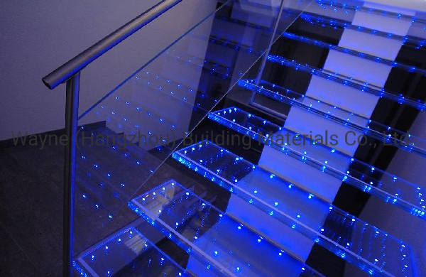 New Design Floor Mount Frameless 10mm Safety Clear Toughened Glass Railing
