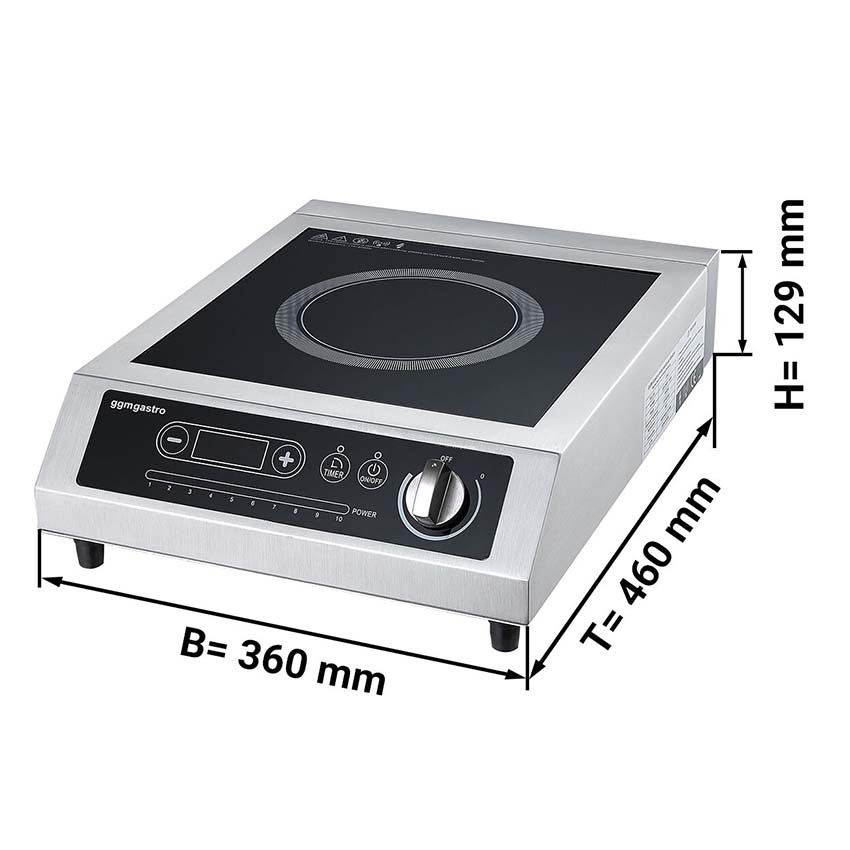 Electric Commercial Kitchen Equipment Stainless Steel Housing Induction Cooker