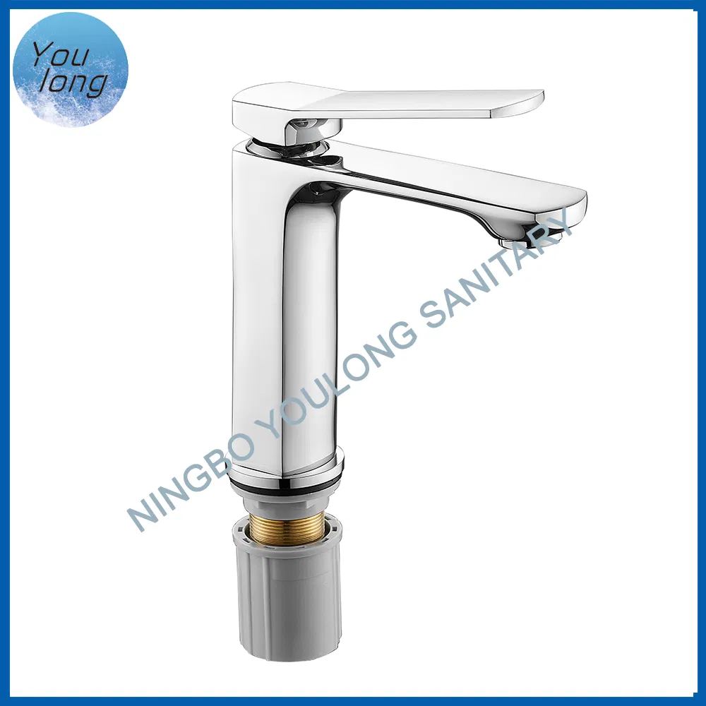 Modern Single Handle Square Faucet Brass Body Basin Mixer Tap Faucet