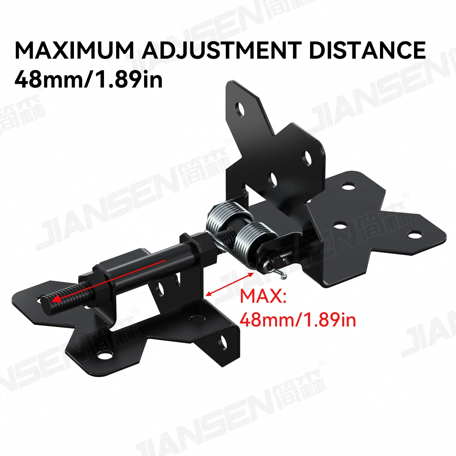 Heavy Duty PVC Vinyl Wood Fence Gate Hinges Iron Self-Closing Gate Latch Adjuster PVC Fence Gate Hinge for Wooden Vinyl PVC Fences Hinges