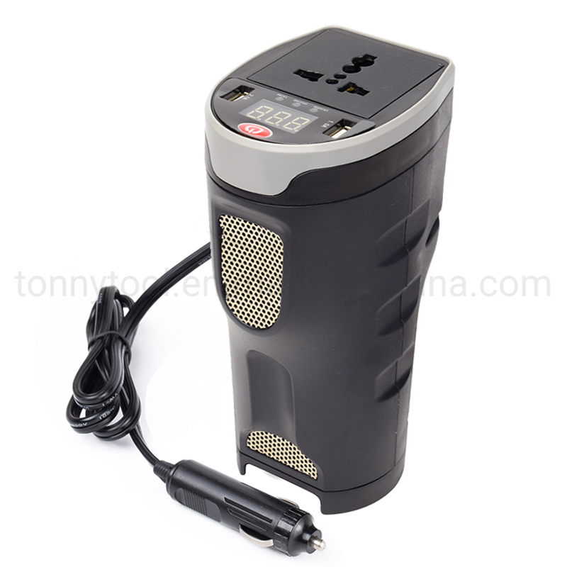 Автомобильный инвертор 200Вт с дисплеем