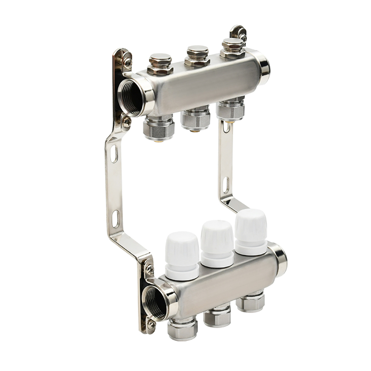Sanipro Water Separator Control Valve Hydronic Distribution Manifold System Stainless Steel Underfloor Heating Manifolds