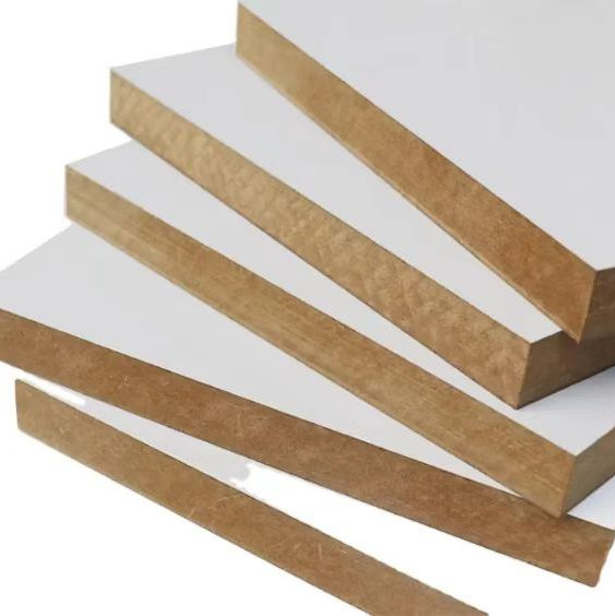 8mm 4X8 MDF with Melamine Film Sheet Melamine Laminated MDF Board for Furniture and Kitchen Cabinet