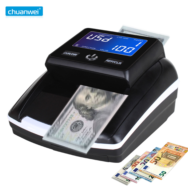 Multi Currency USD Euro GBP Fake Note Detector Machine