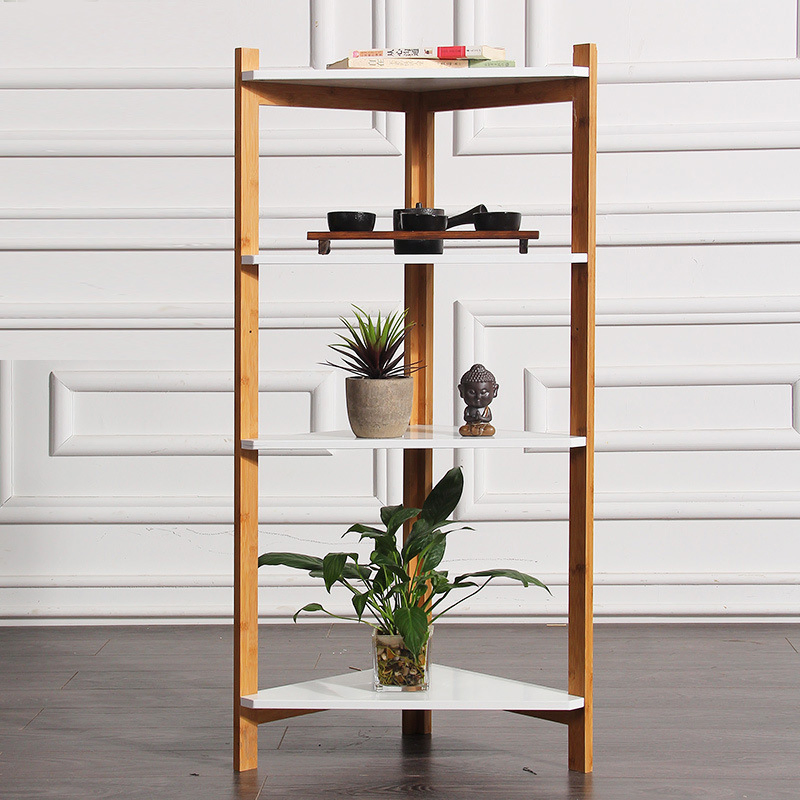 Бамбуковая полка для ванной, настенная, 2-ярусная