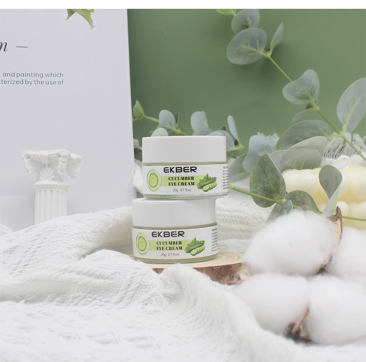 Customize Logo Cucumber Eye Cream Remove Dark Circles with Hyaluronic Acid Hydrolyzed Collagen Lift Under Eye Cream