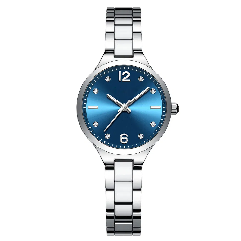 Wholesale Customized New Arrival Fashion Crystal Round Dial Ladies Women Quartz Watches