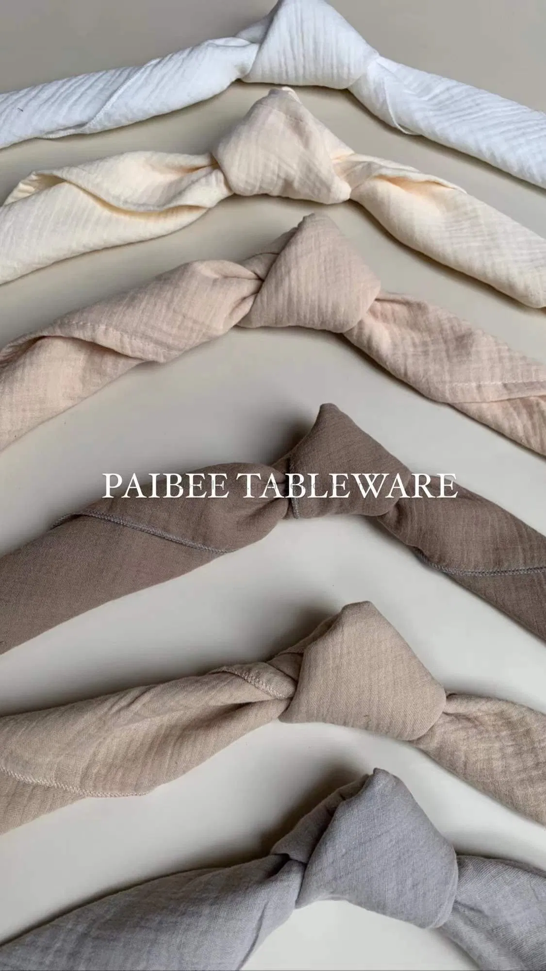 Washed Dinner Double Gauze Table Cloth Napkins in Events and Weddings