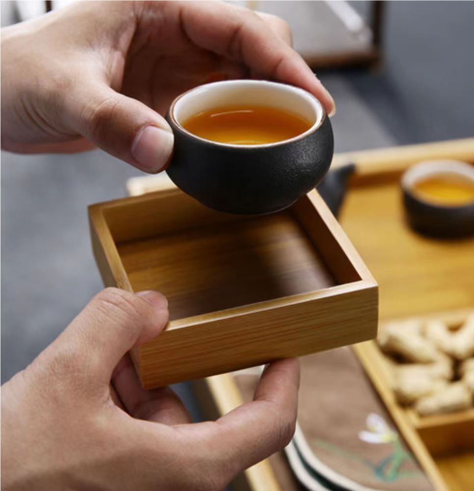 Bamboo Household Pastries Candies Nuts Snack Fruit Plate Japanese-Style Storage Tray