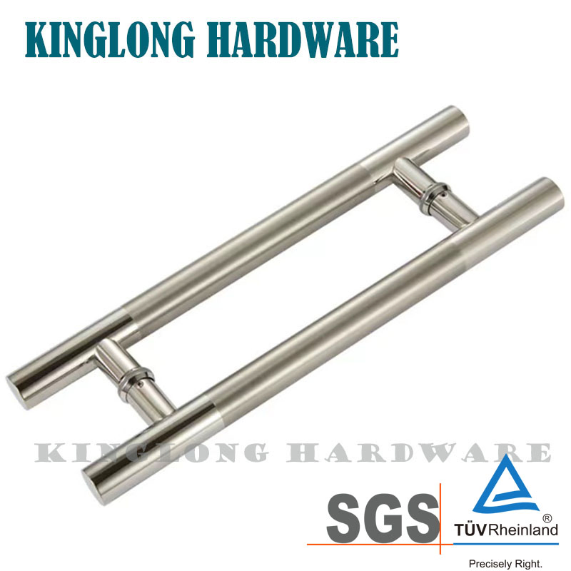 Stainless Steel Brass Glass Door Pull Handles Commercial Sliding Glass Door Push Pull Handle