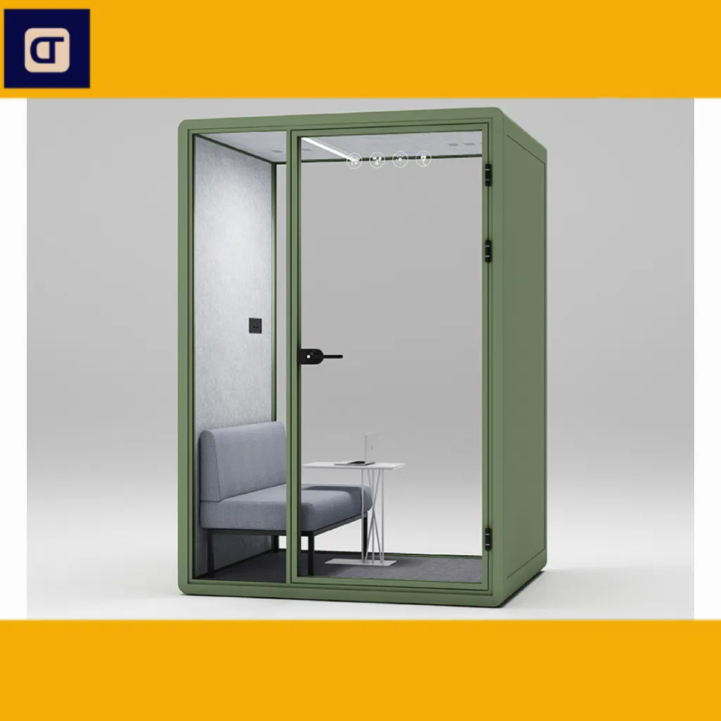 Good Insulation Acoustic Meeting Room Office Pod Silence Box Silent Booth Movable Portable Meeting Soundproof Booth Acoustic Private Office Meeting Pod